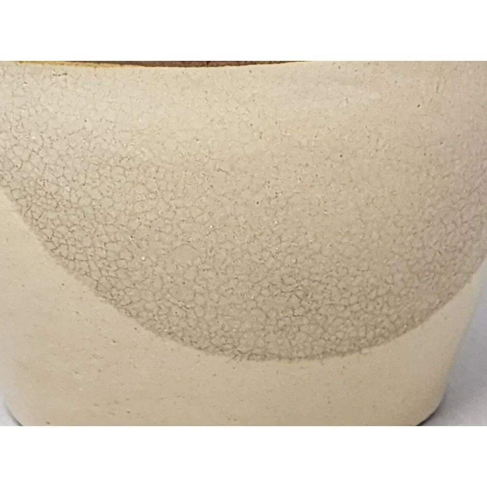 Vintage Two-Tone Brown & Cream Stoneware‎ Jug With Handle Federal Law Stamp